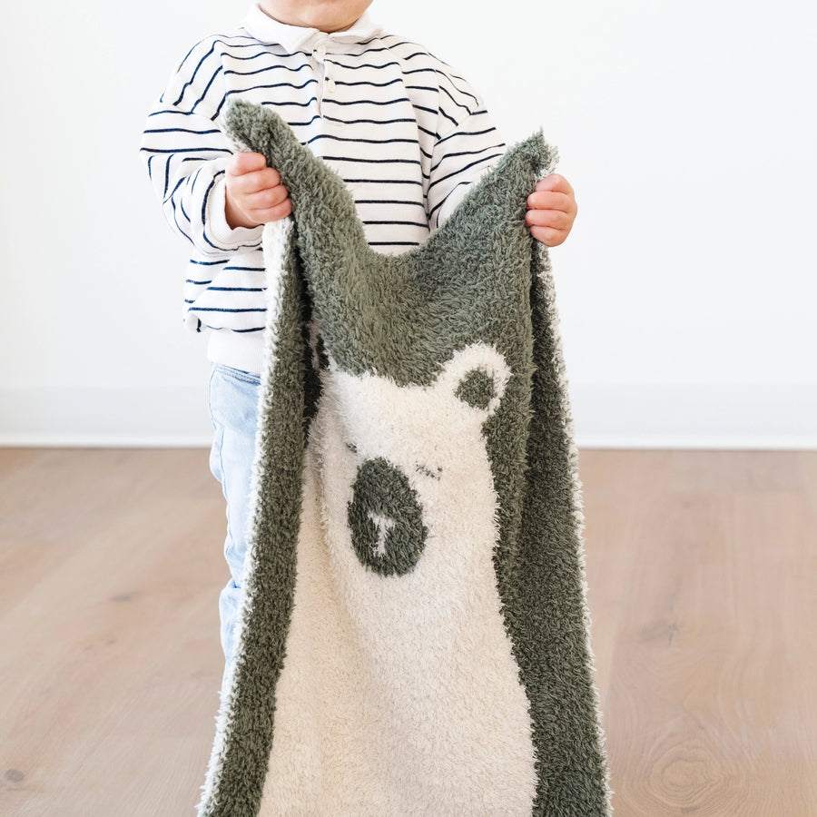 Bear Double-Layer Bamboni Receiving Blanket