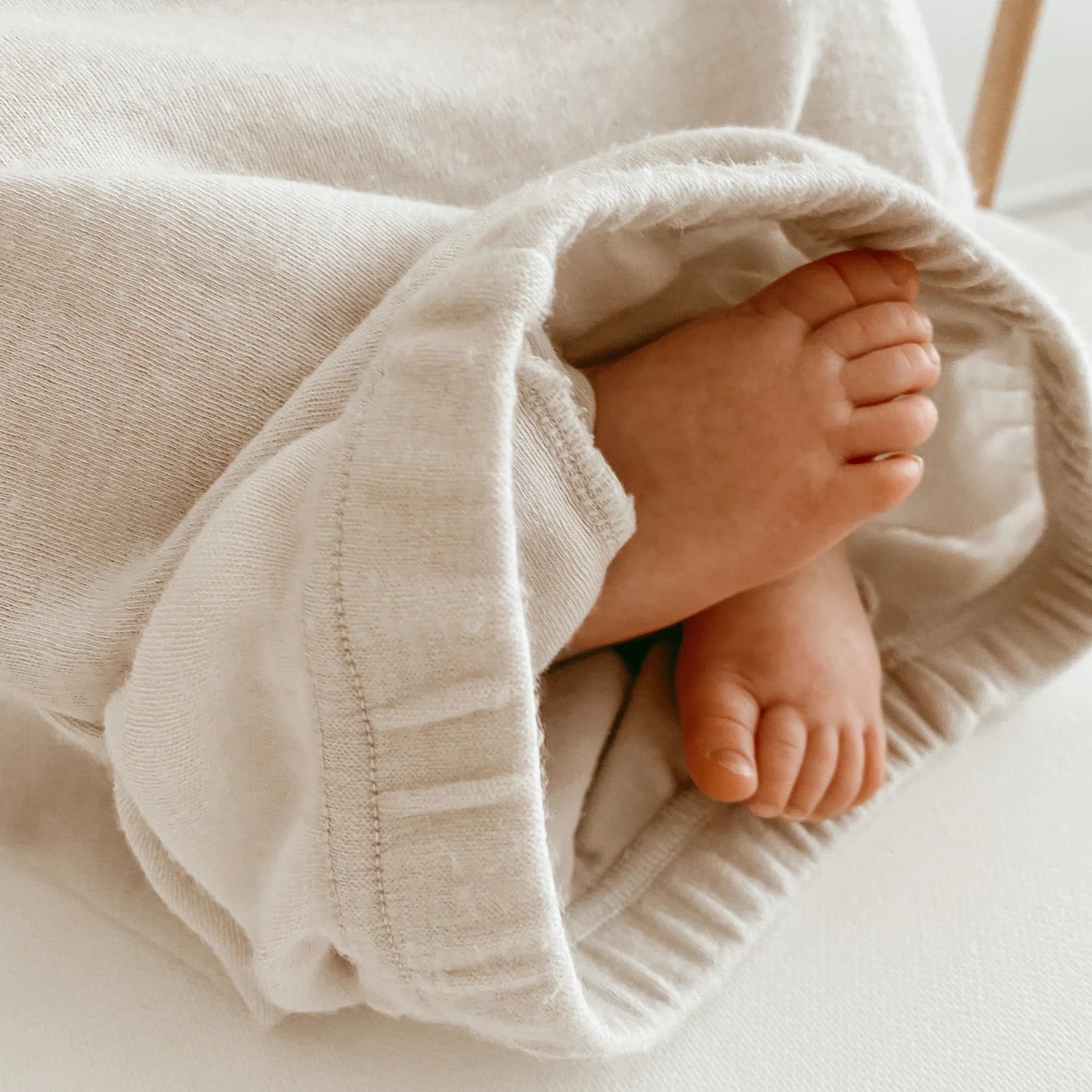 Merino Wool Baby Gown - Beige