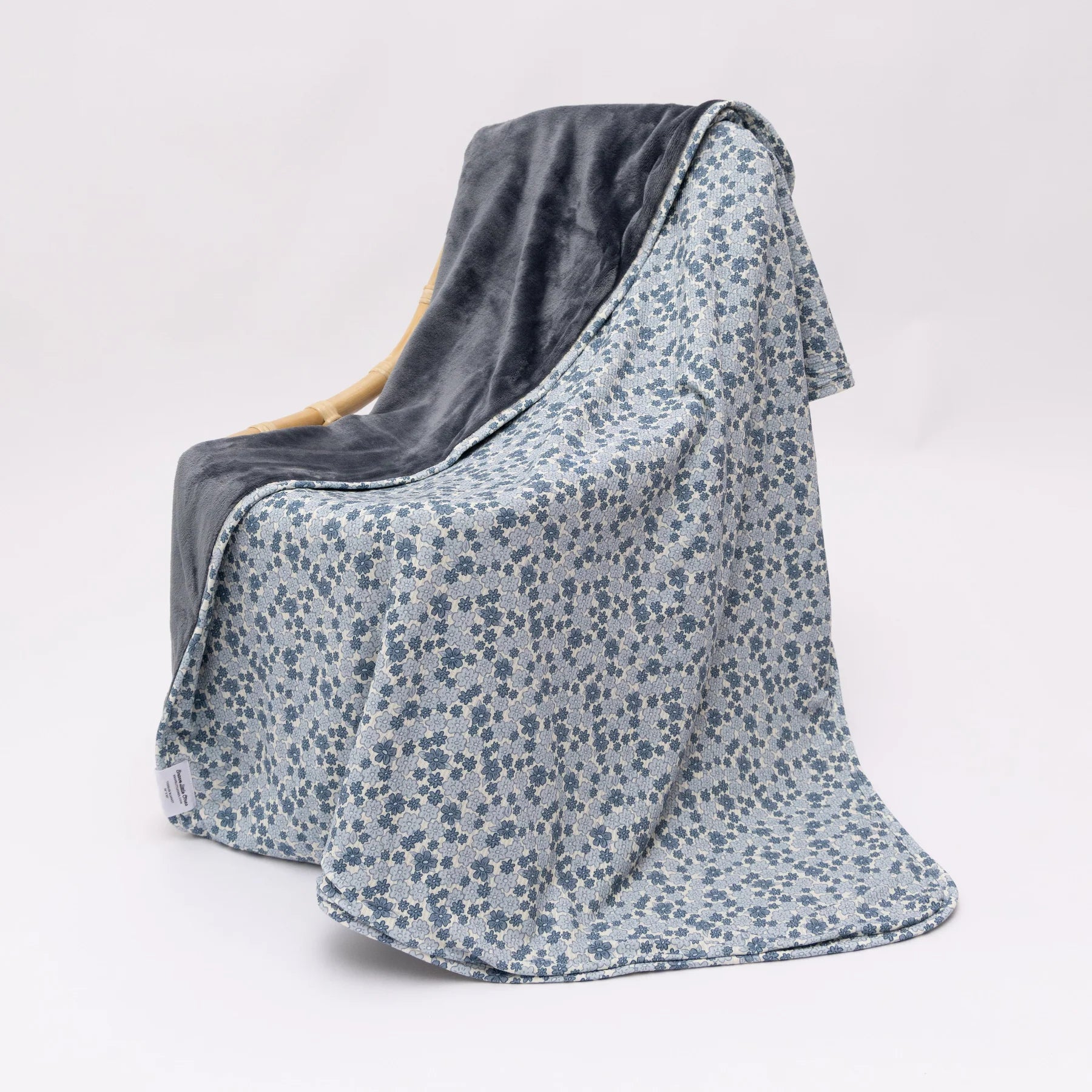 Bluebell Blossoms Ribbed Toddler Blanket