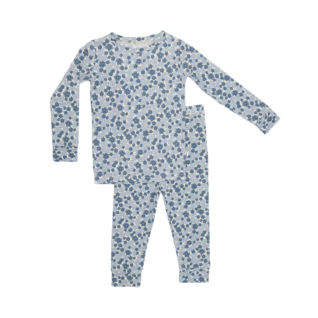 Bluebell Blossoms Ribbed Two-Piece Set