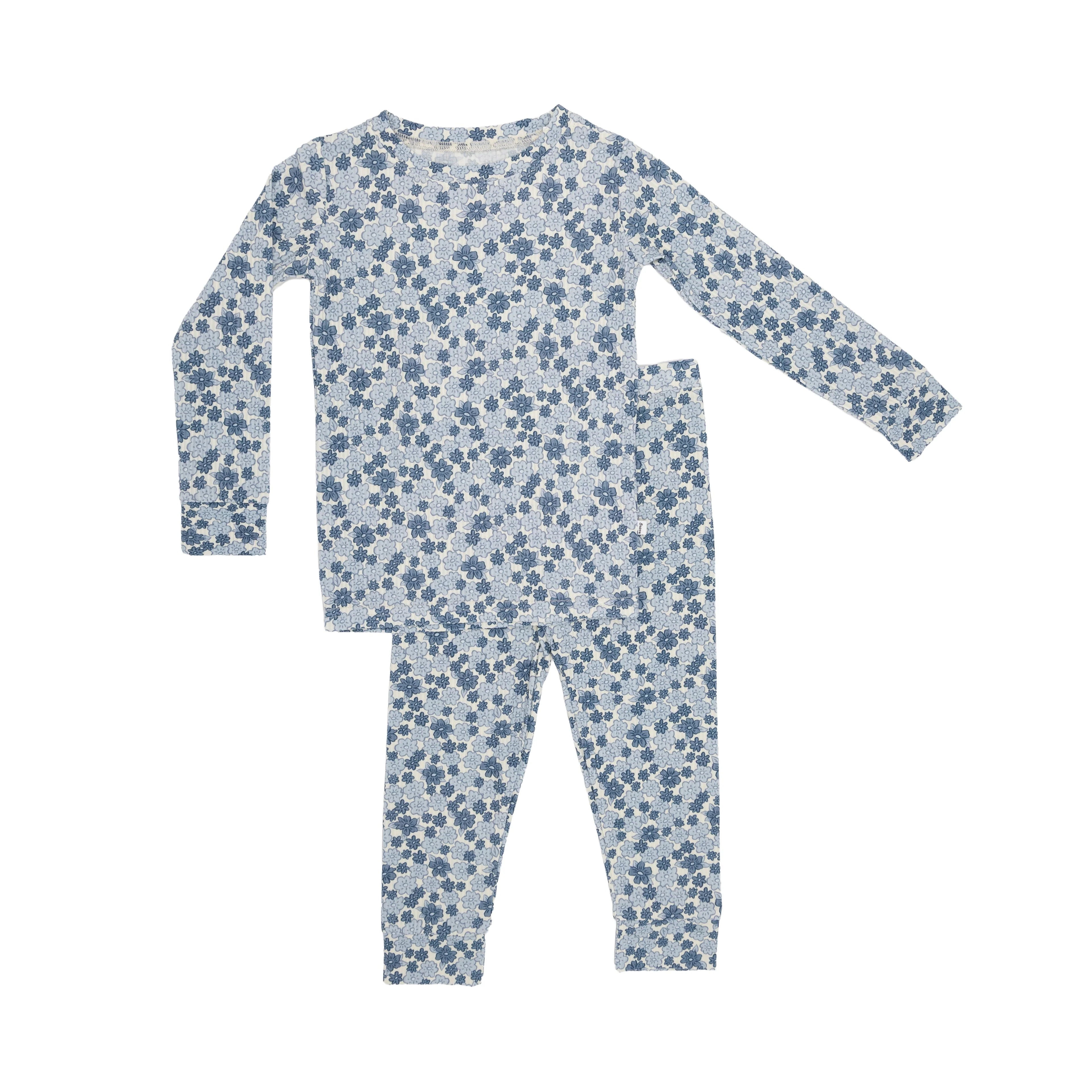 Bluebell Blossoms Ribbed Two-Piece Set