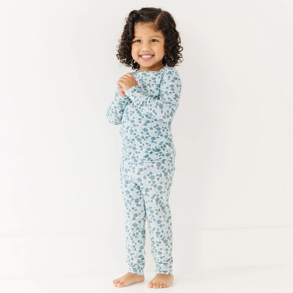 Bluebell Blossoms Ribbed Two-Piece Set