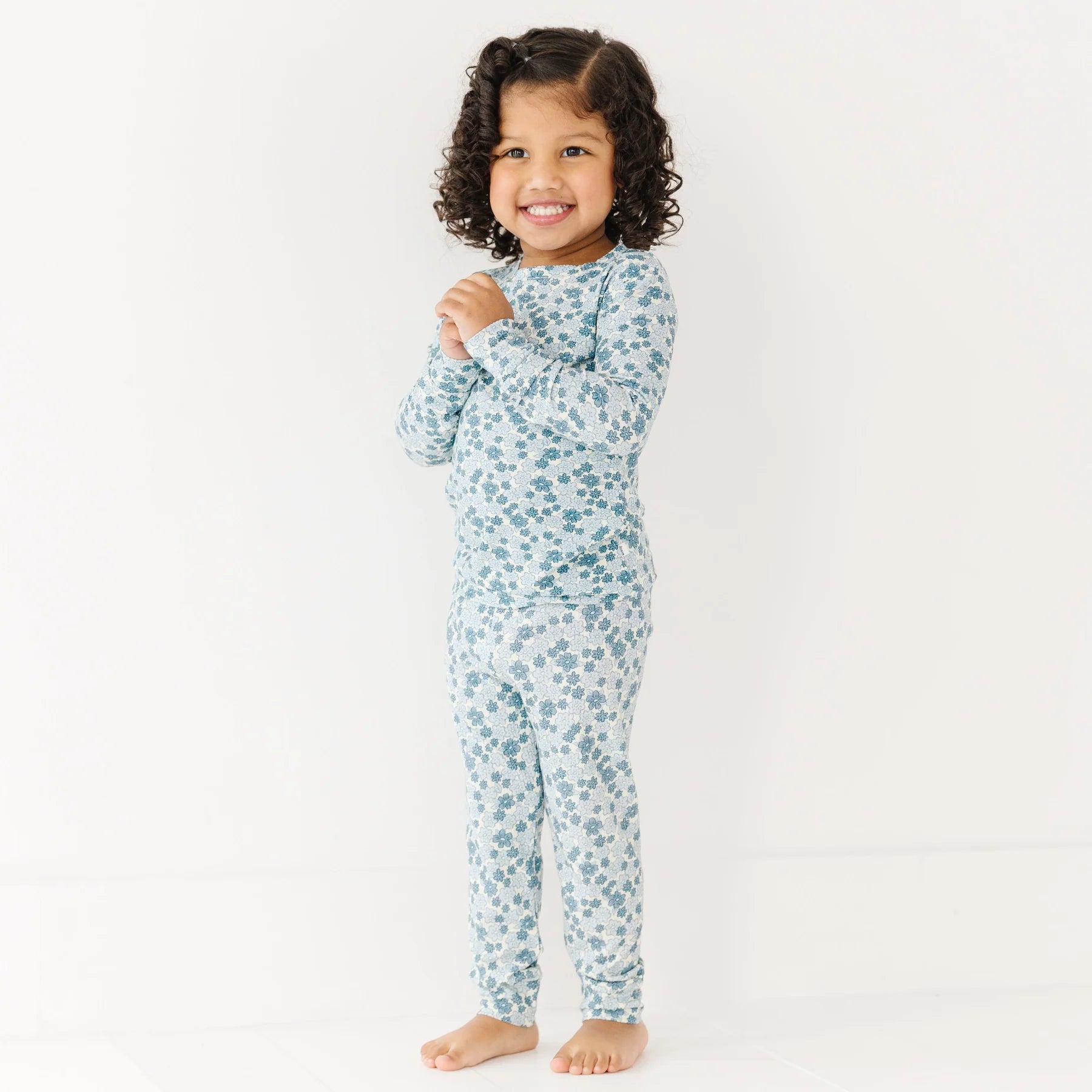Bluebell Blossoms Ribbed Two-Piece Set