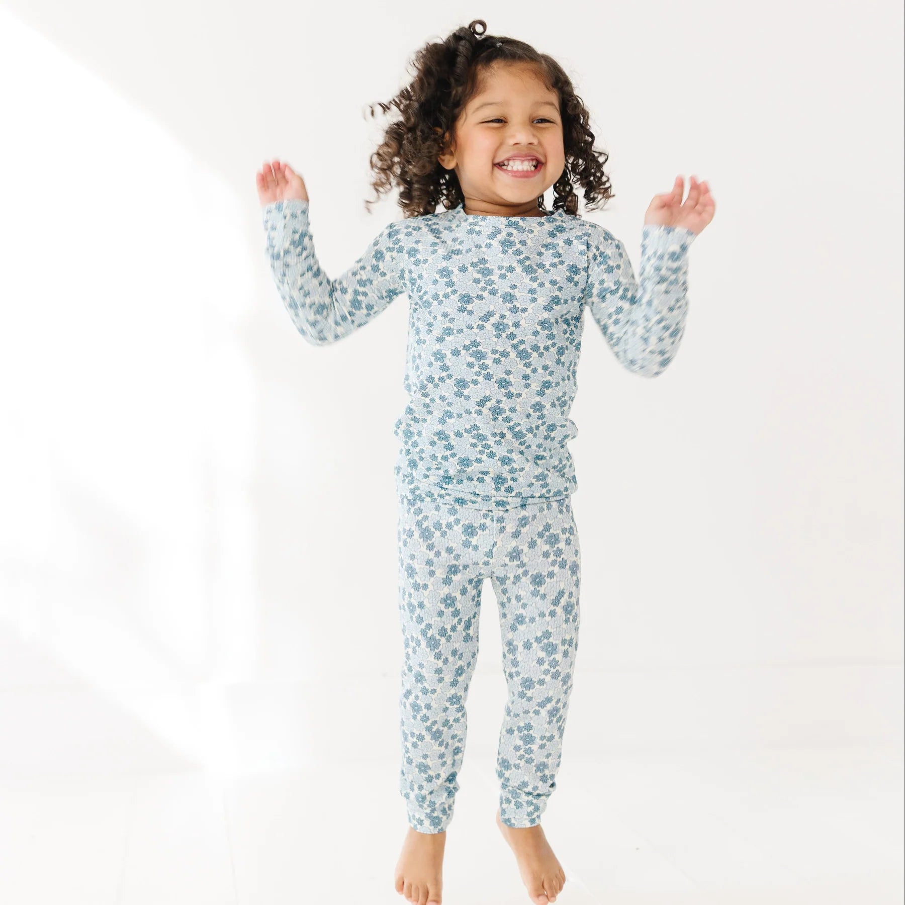 Bluebell Blossoms Ribbed Two-Piece Set