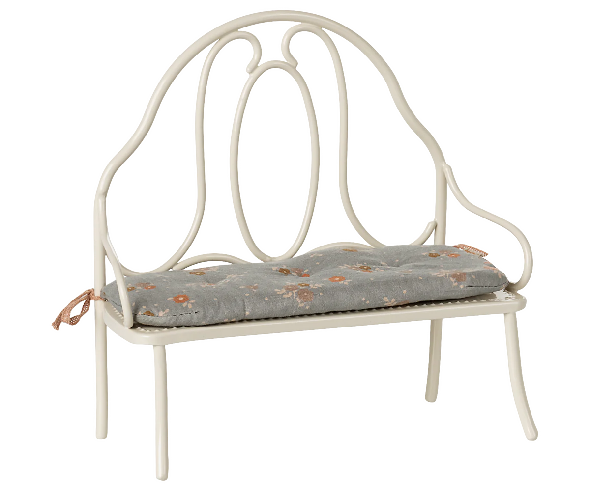 Off White Miniature Vintage Bench