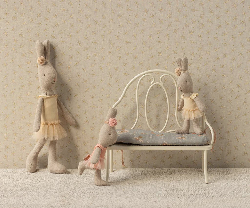Off White Miniature Vintage Bench
