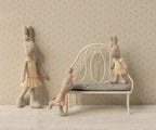 Off White Miniature Vintage Bench
