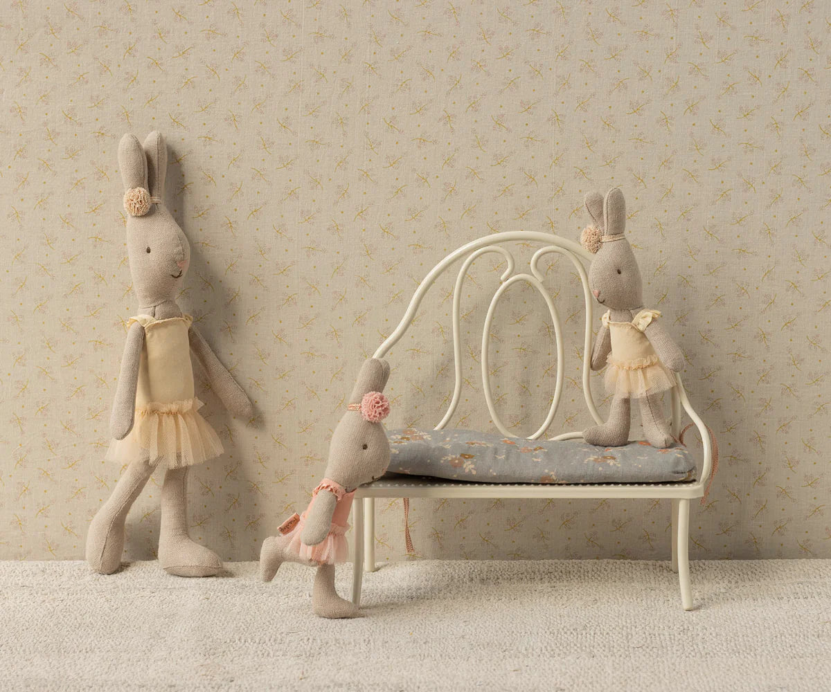 Off White Miniature Vintage Bench