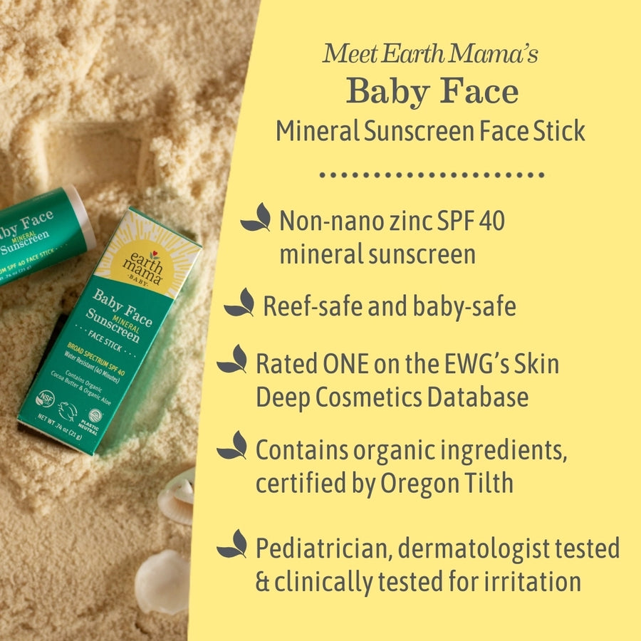 Baby Face Mineral Sunscreen Face Stick - SPF 40