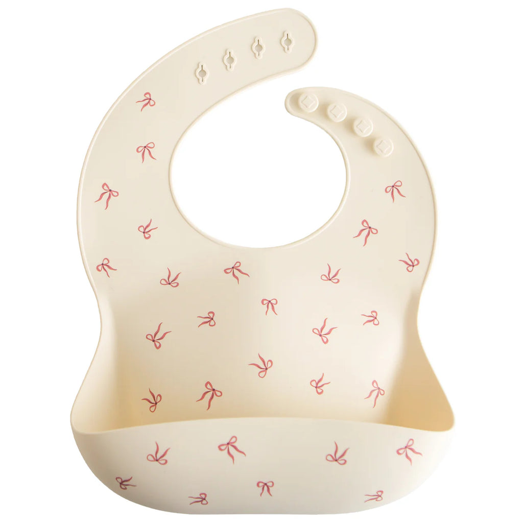Silicone Baby Bib - Bows