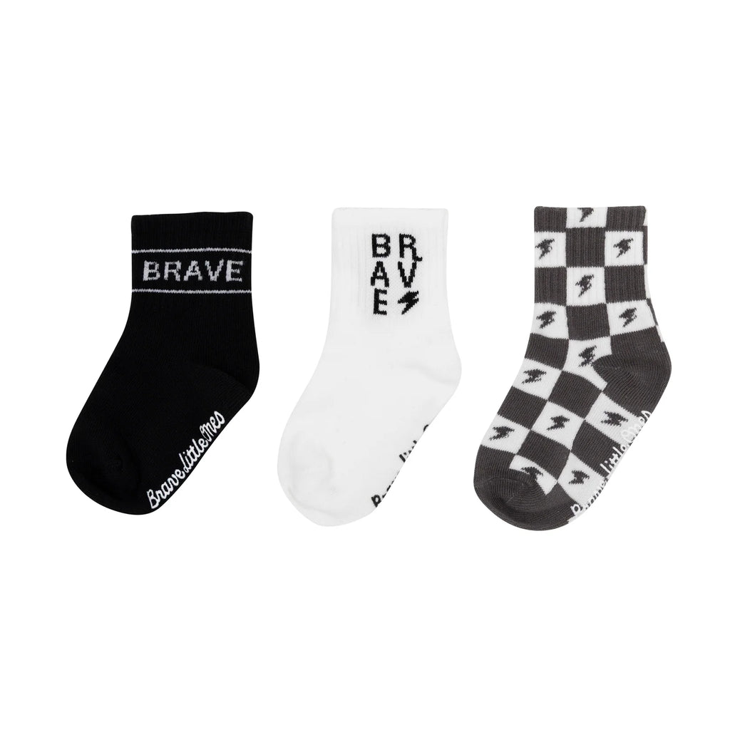Black & Dark Charcoal Socks 3-Pack