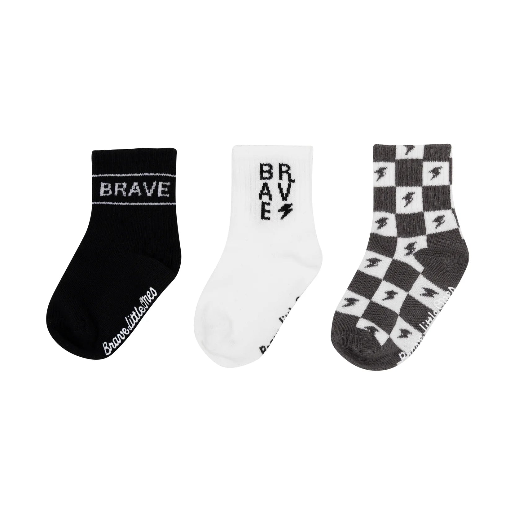 Black & Dark Charcoal Socks 3-Pack