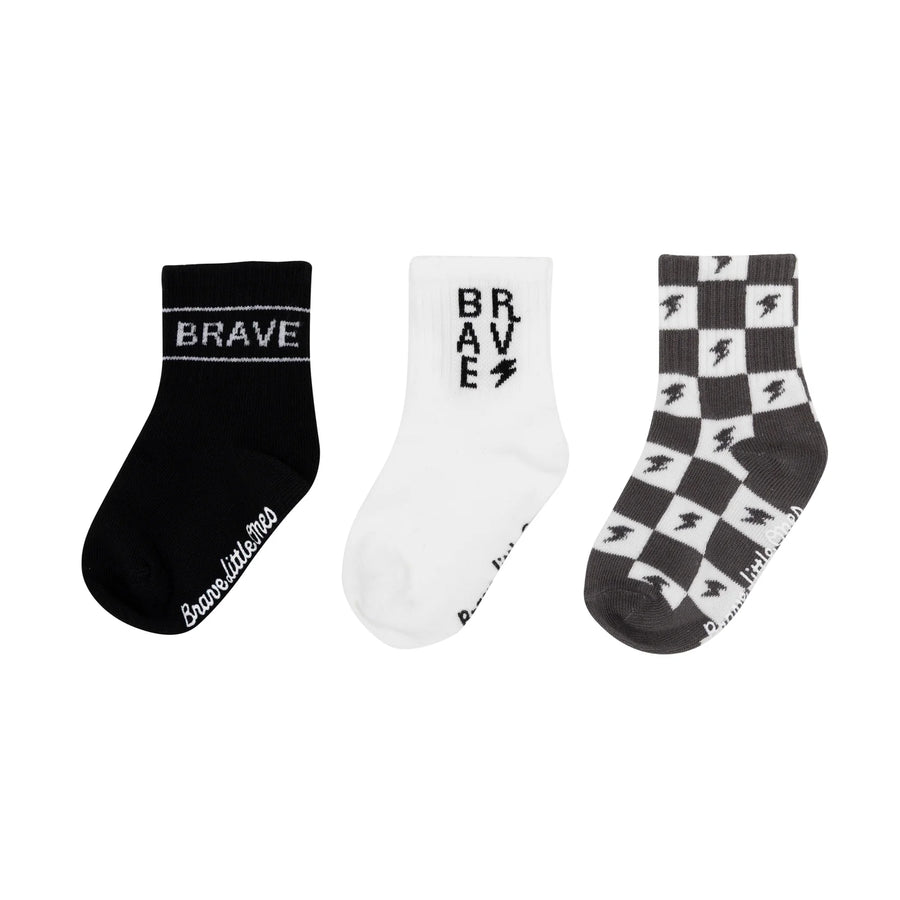 Black & Dark Charcoal Socks 3-Pack