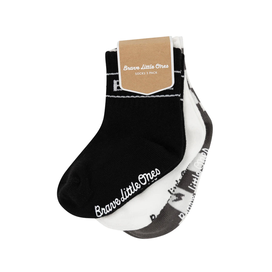 Black & Dark Charcoal Socks 3-Pack