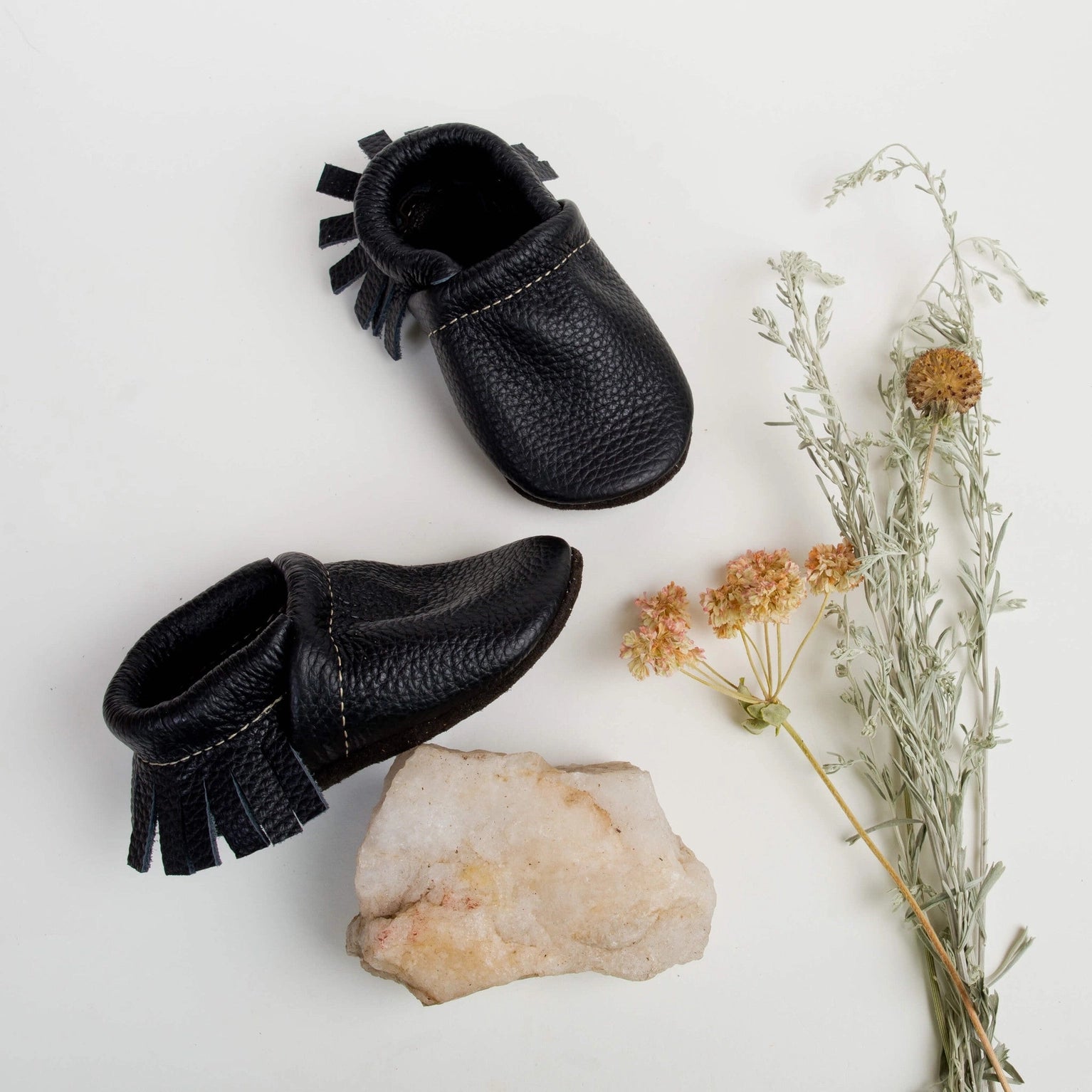 Black Moccasin Shoes