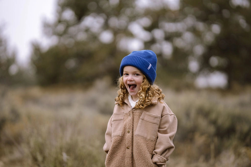 Cobalt Thick Knit Beanie