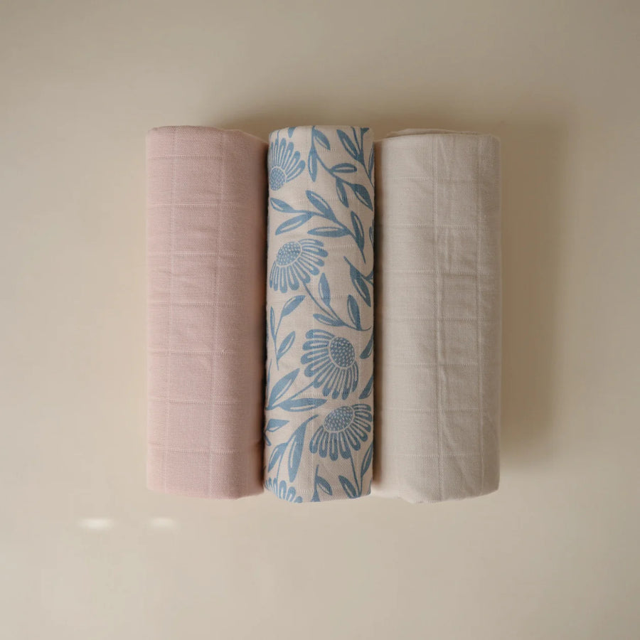 Changing Pad Liner (3 Pack) - Blue Flowers Combo