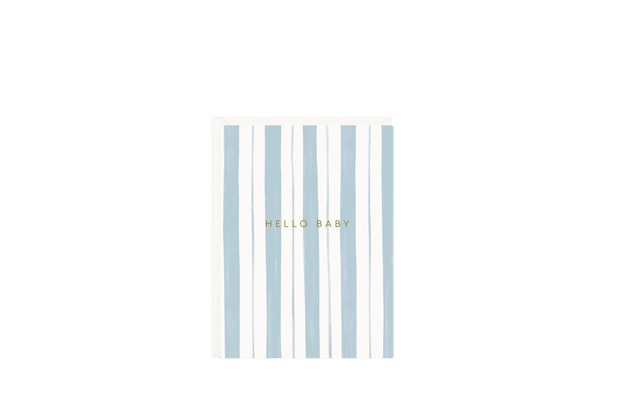 Blue Stripes Baby Mini Card