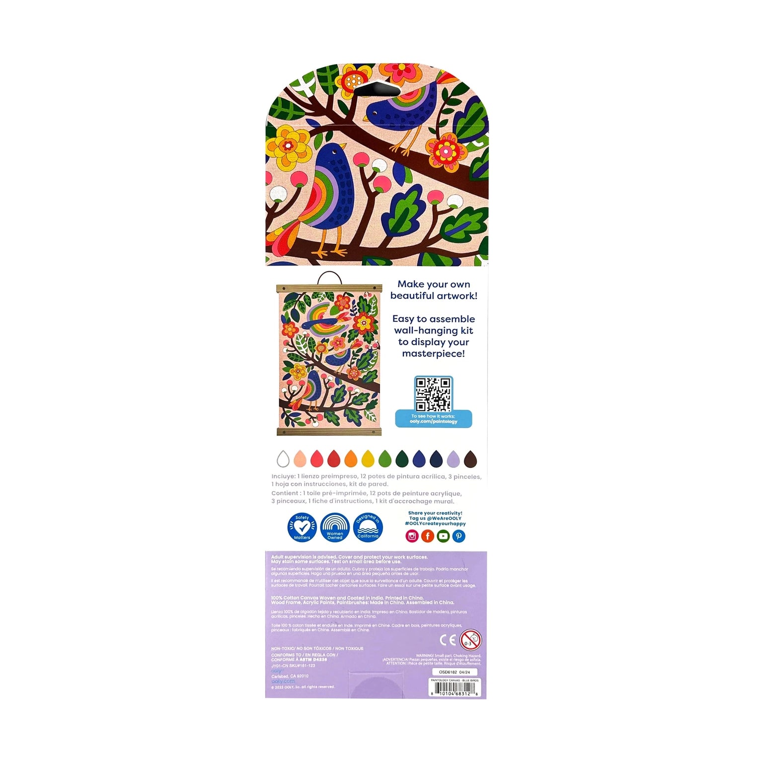 Paintology Paint by Number Kit - Blue Birds