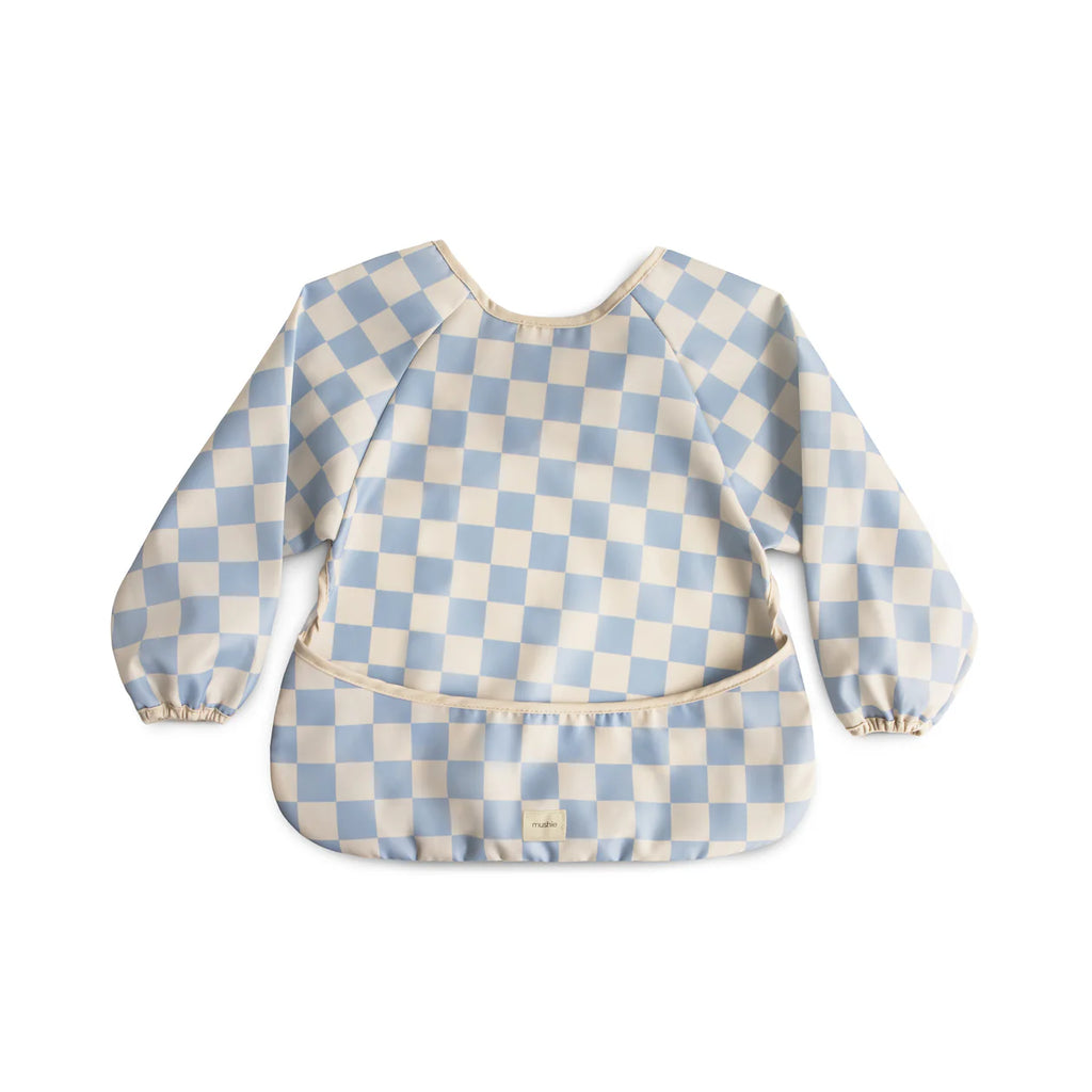 Long Sleeve Bib - Blue Check