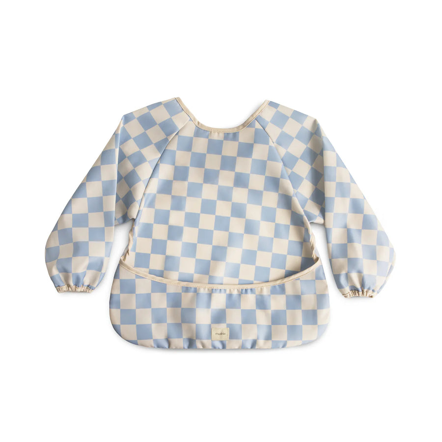 Long Sleeve Bib - Blue Check
