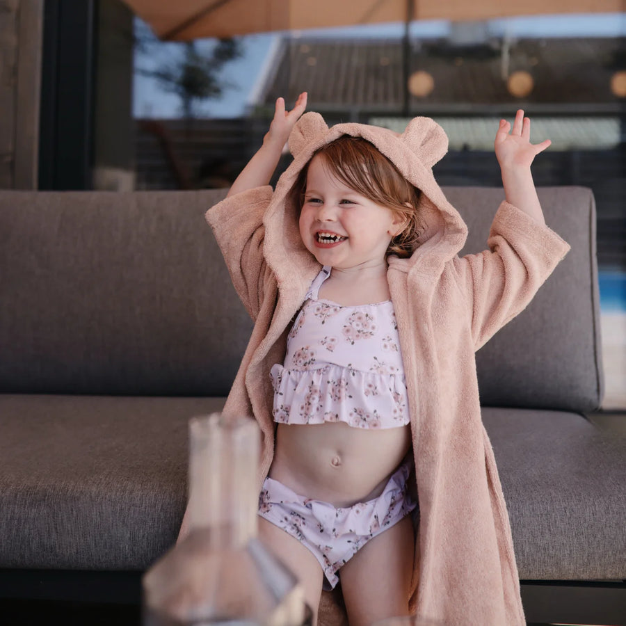 Organic Bear Robe - Blush