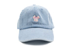 Denim Pink Bow Hat