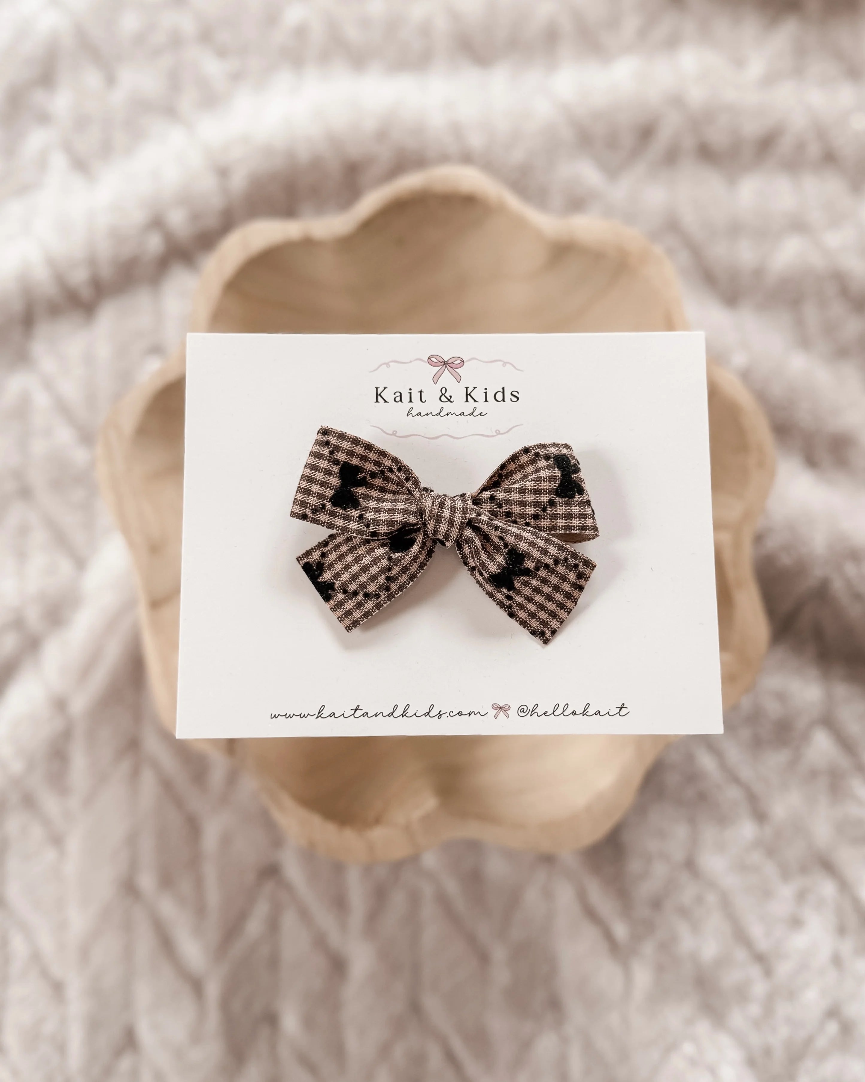 Mini Classic Black Bow Headband