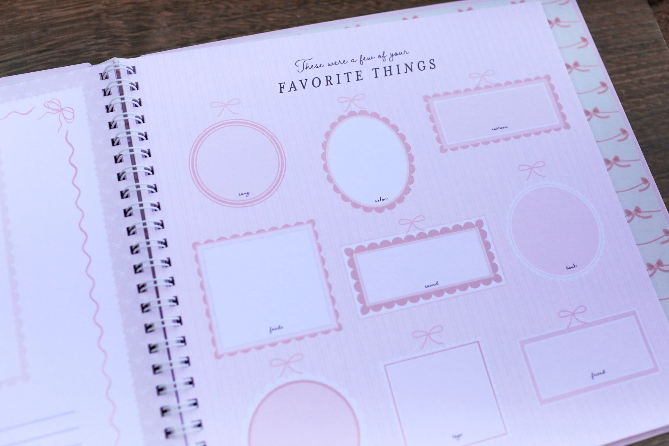 Bow Kissed Blush Baby Memory Book