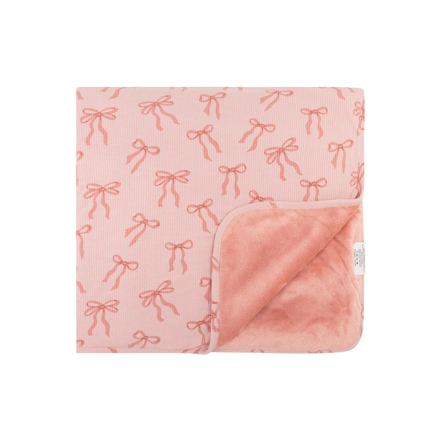 Coquette Bows Ribbed Toddler Blanket