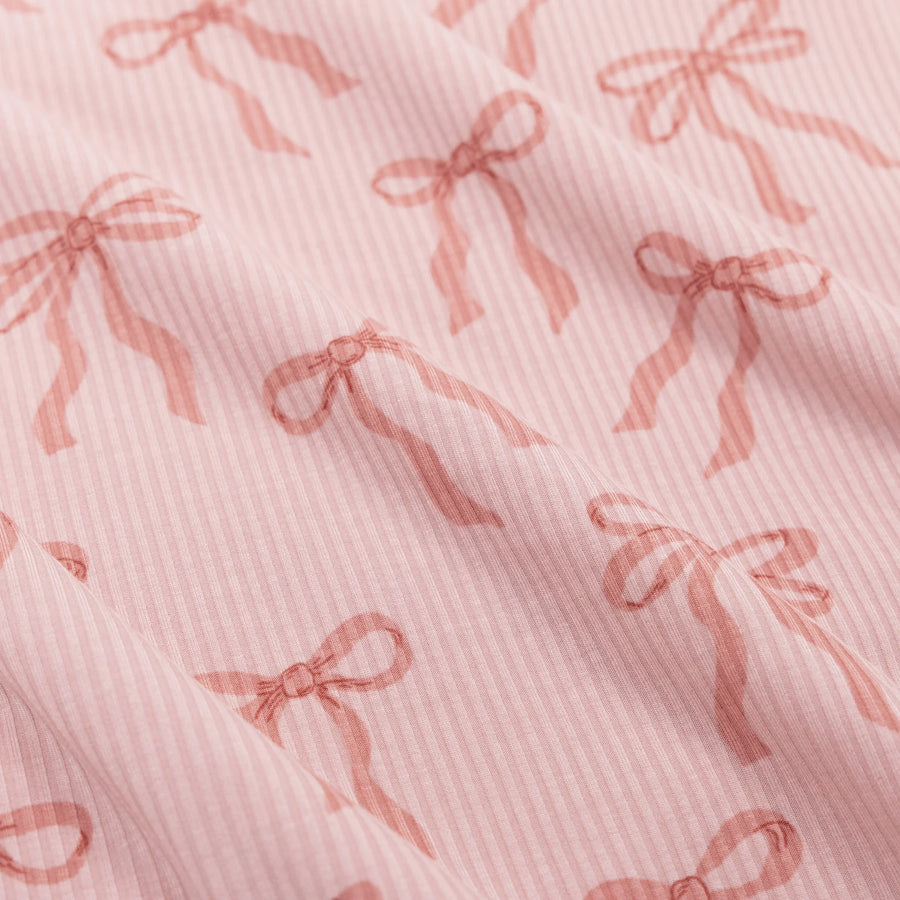 Coquette Bows Ribbed Toddler Blanket