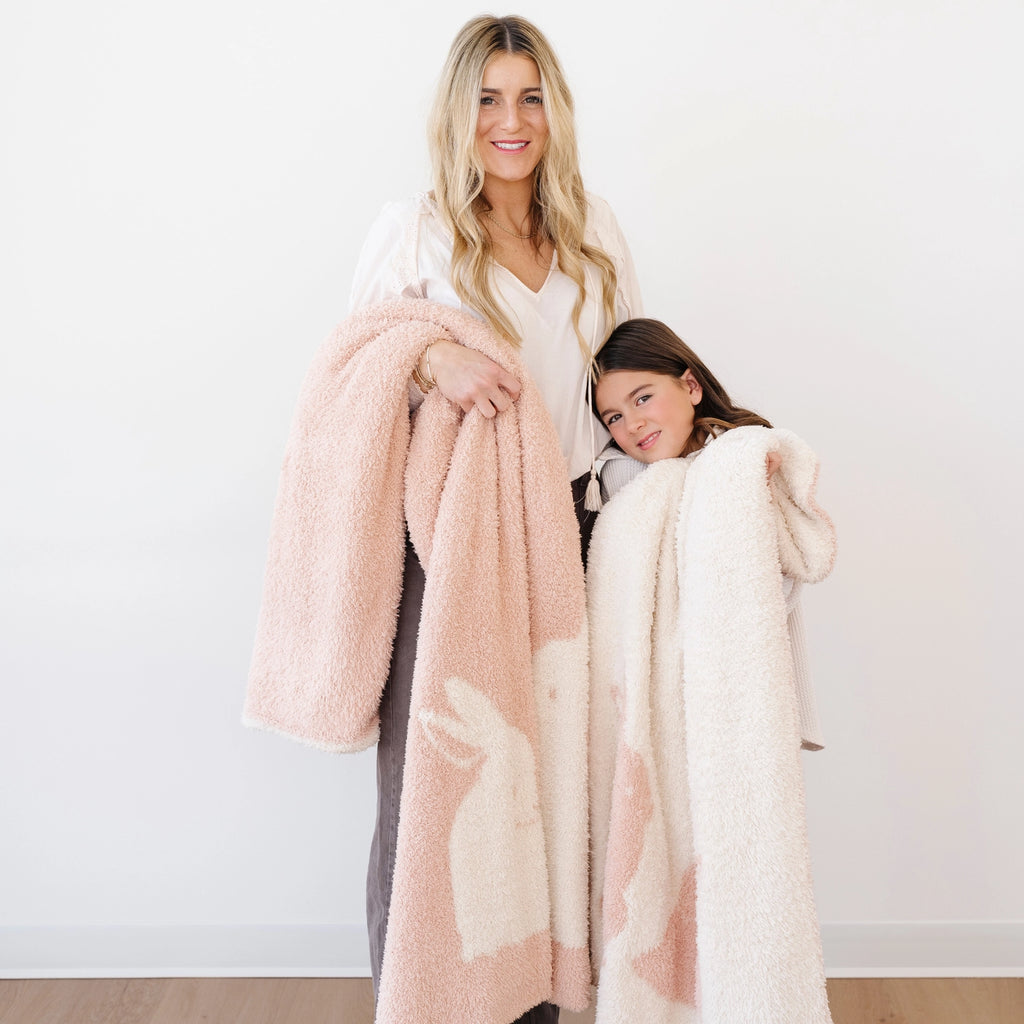 Bunny Double-Layer Bamboni Receiving Blanket