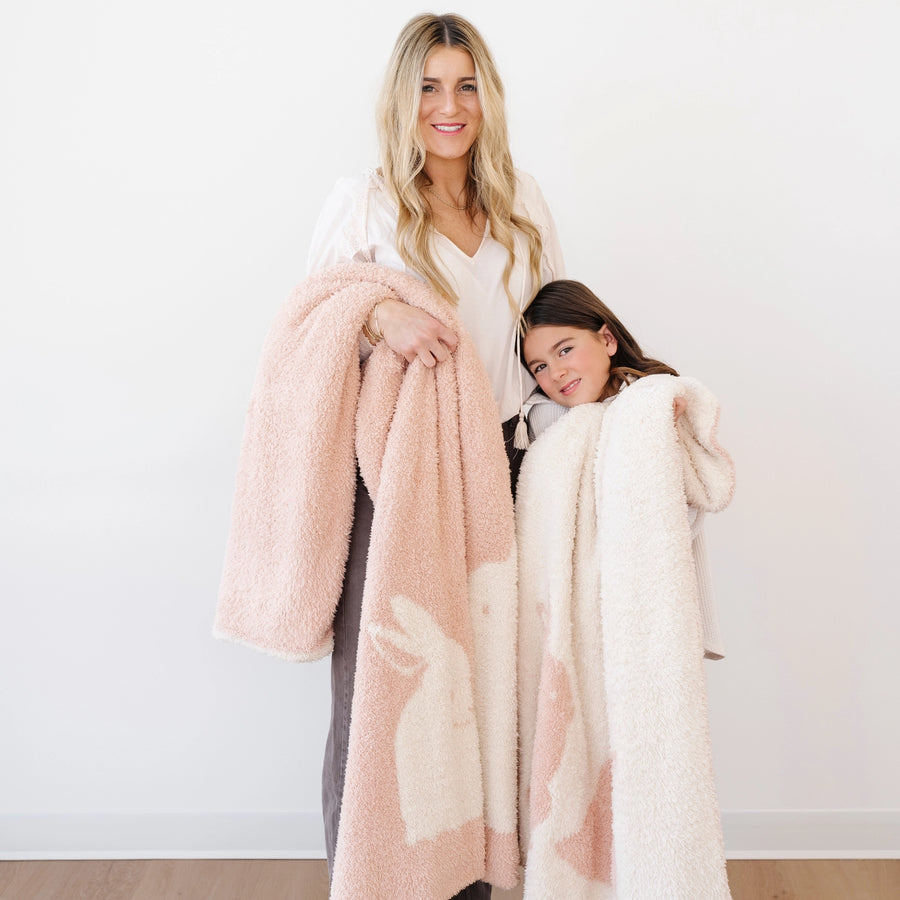 Bunny Double-Layer Bamboni Receiving Blanket