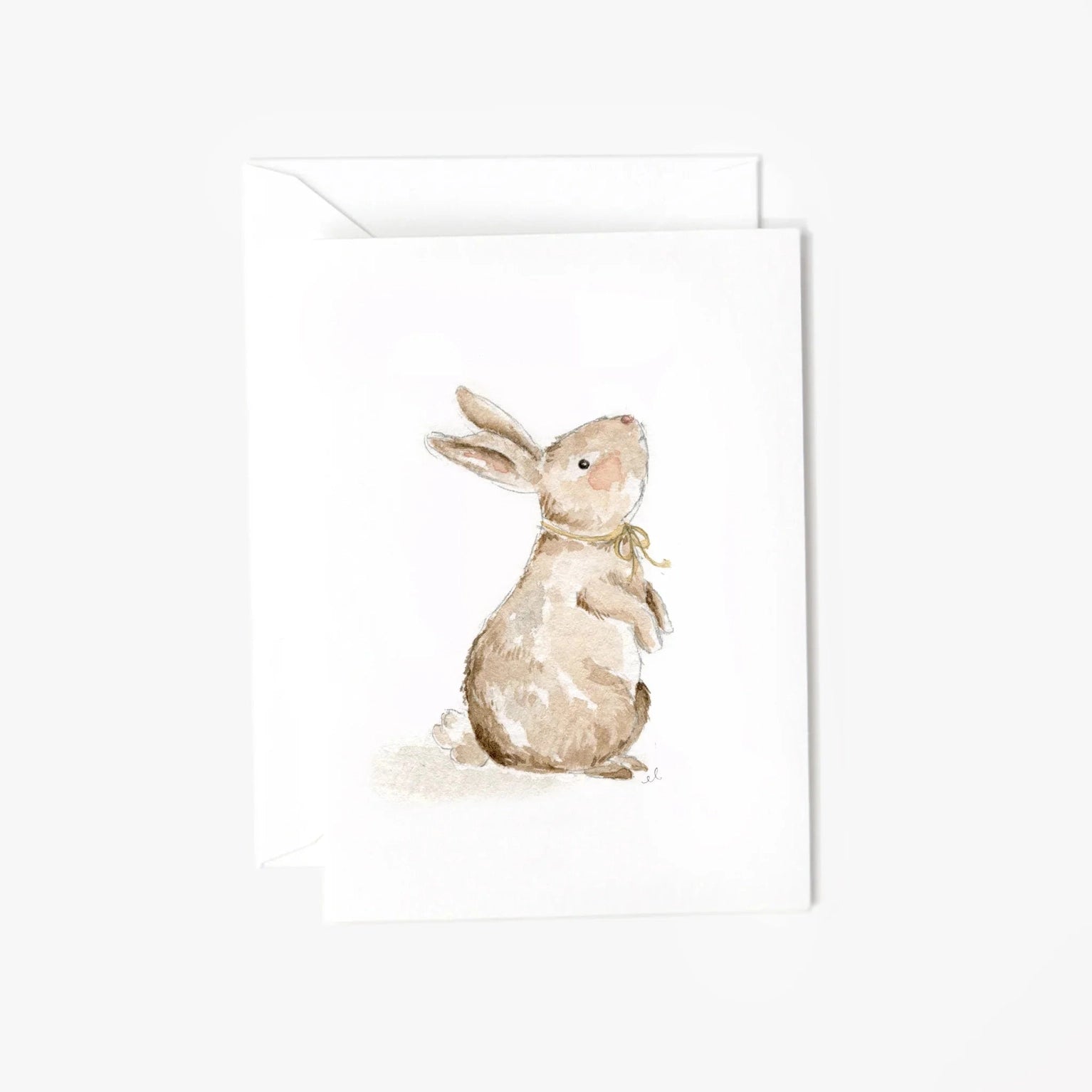 Bunny With Bow Mini Notecard