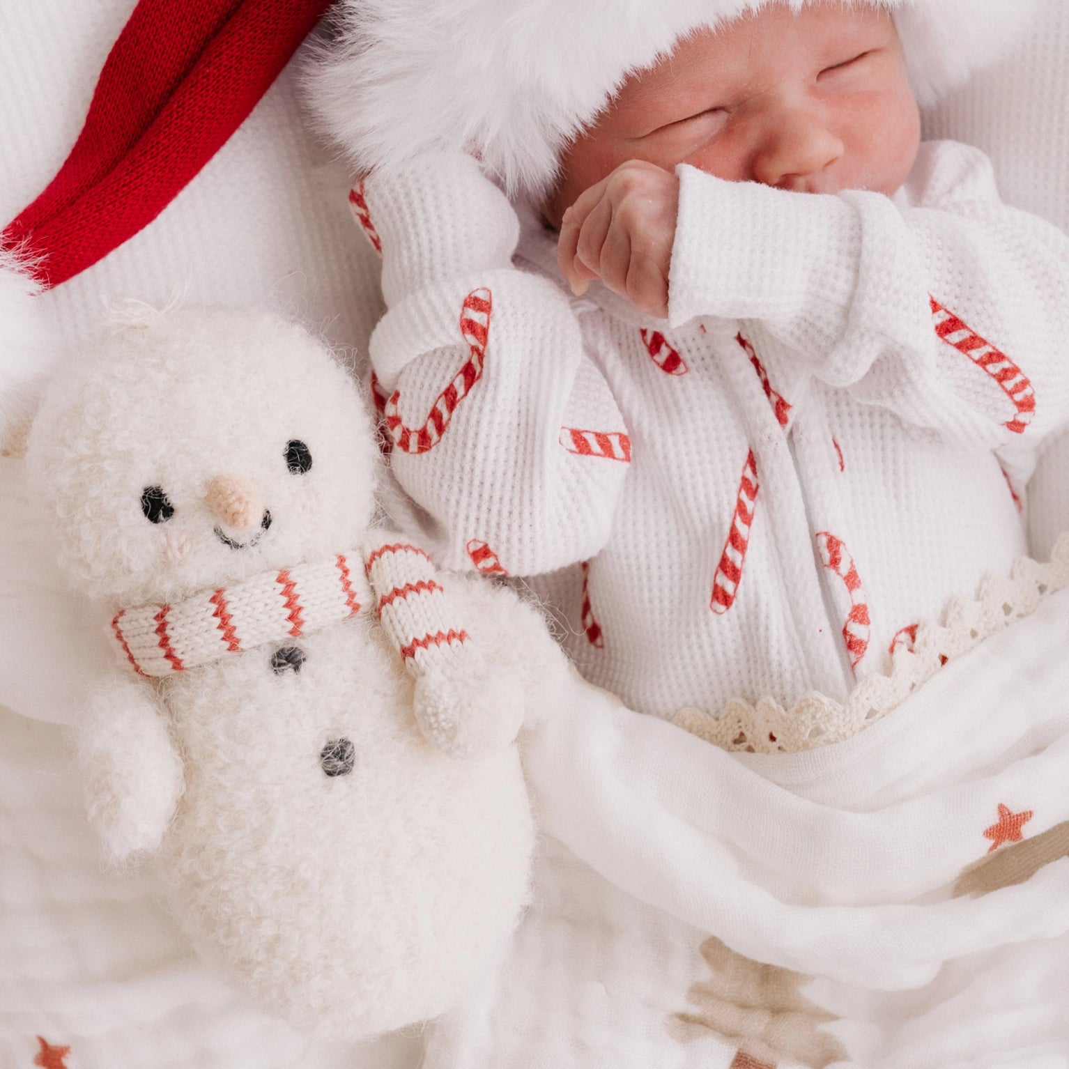 Baby Candy Cane Snowman