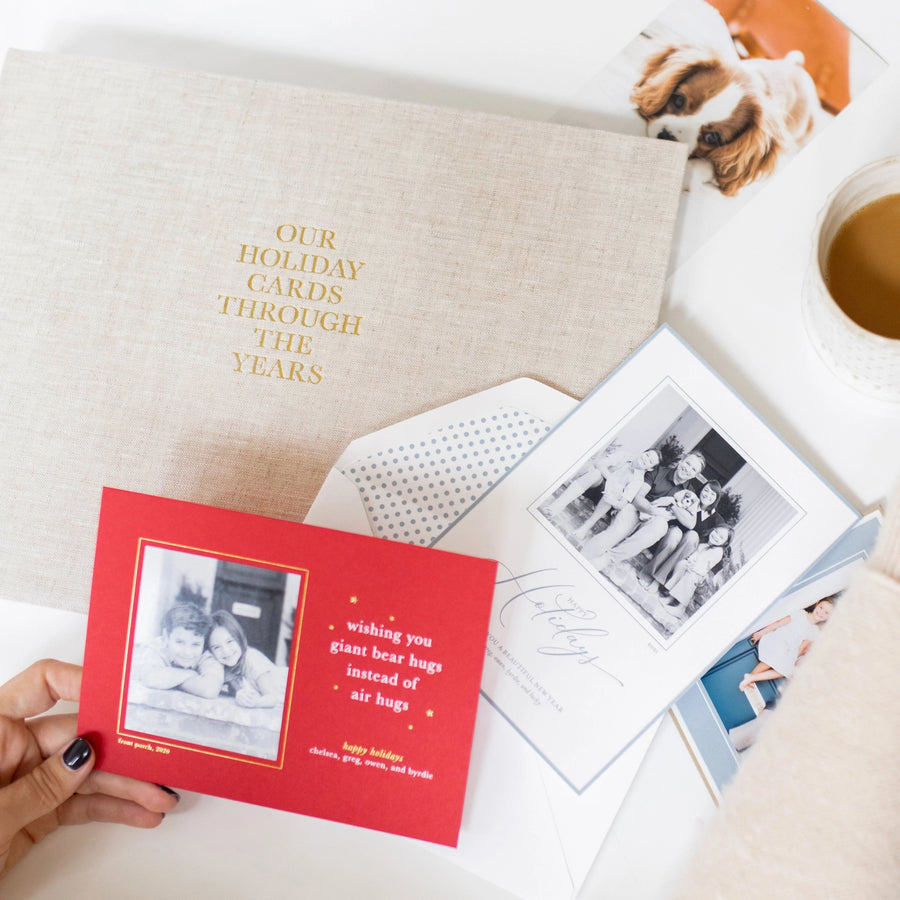 Red Holiday Card Memory Book