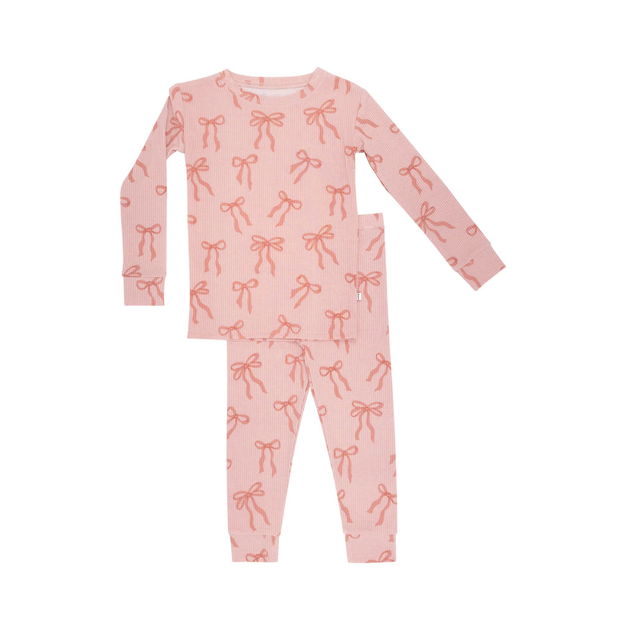 Coquette Bows Ribbed Two-Piece Set
