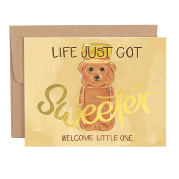 Honey Bear Baby Greeting Card