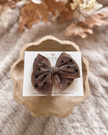 Fable Mini Bow Headband - Chestnut Bloom