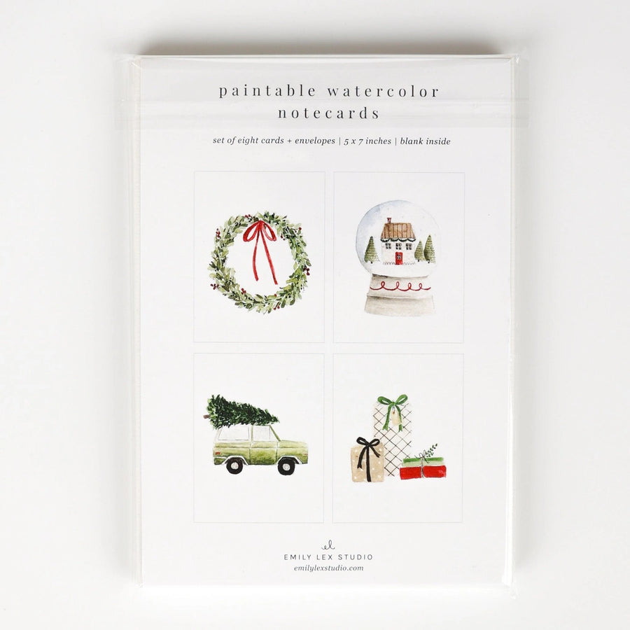 Christmas Paintable Notecards