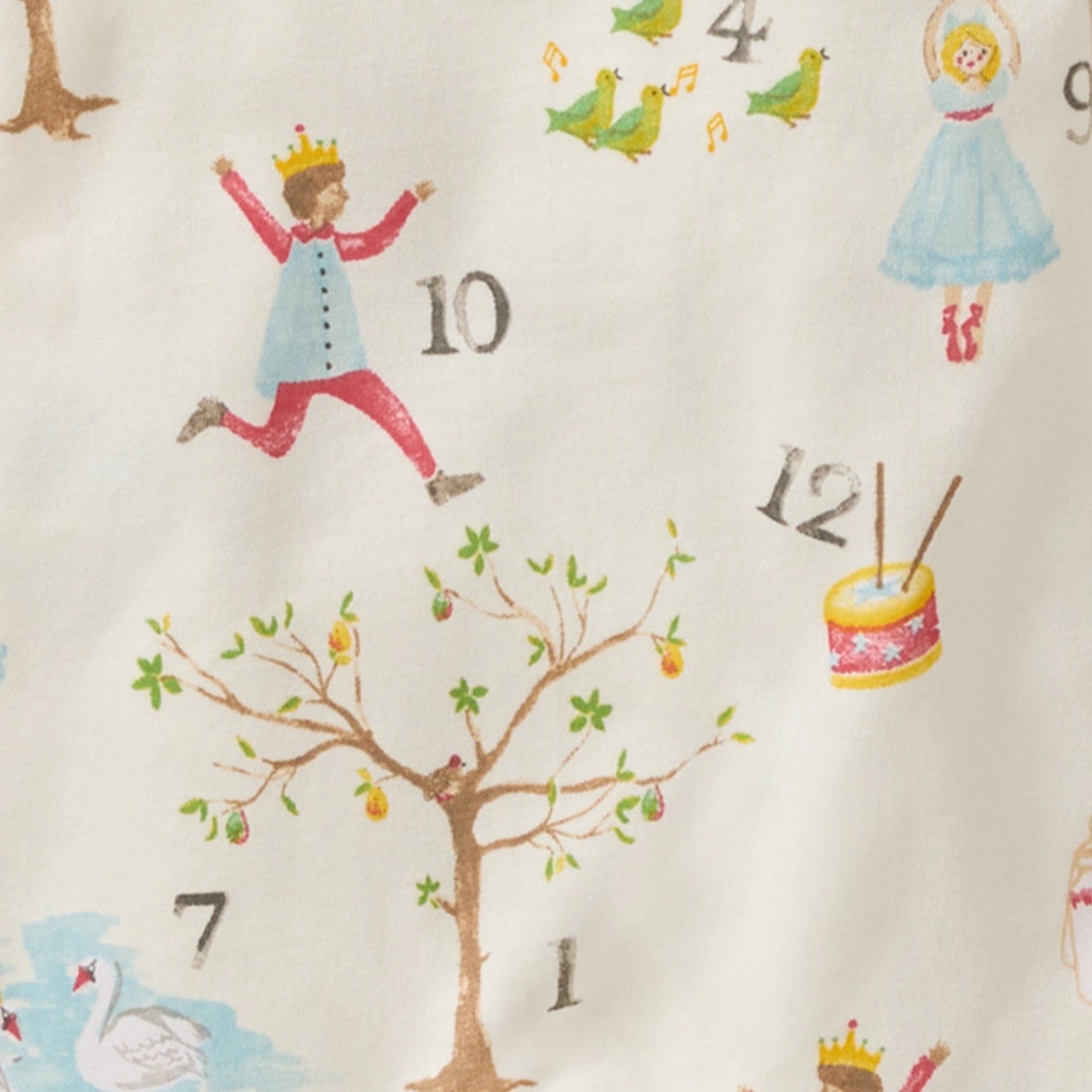 Organic Zip Pajamas - 12 Days of Christmas