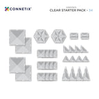 CONNETIX Clear Starter Pack | 34 Pieces
