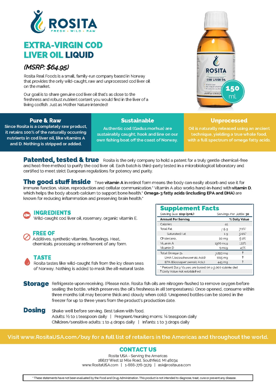 Rosita Extra Virgin Cod Liver Oil