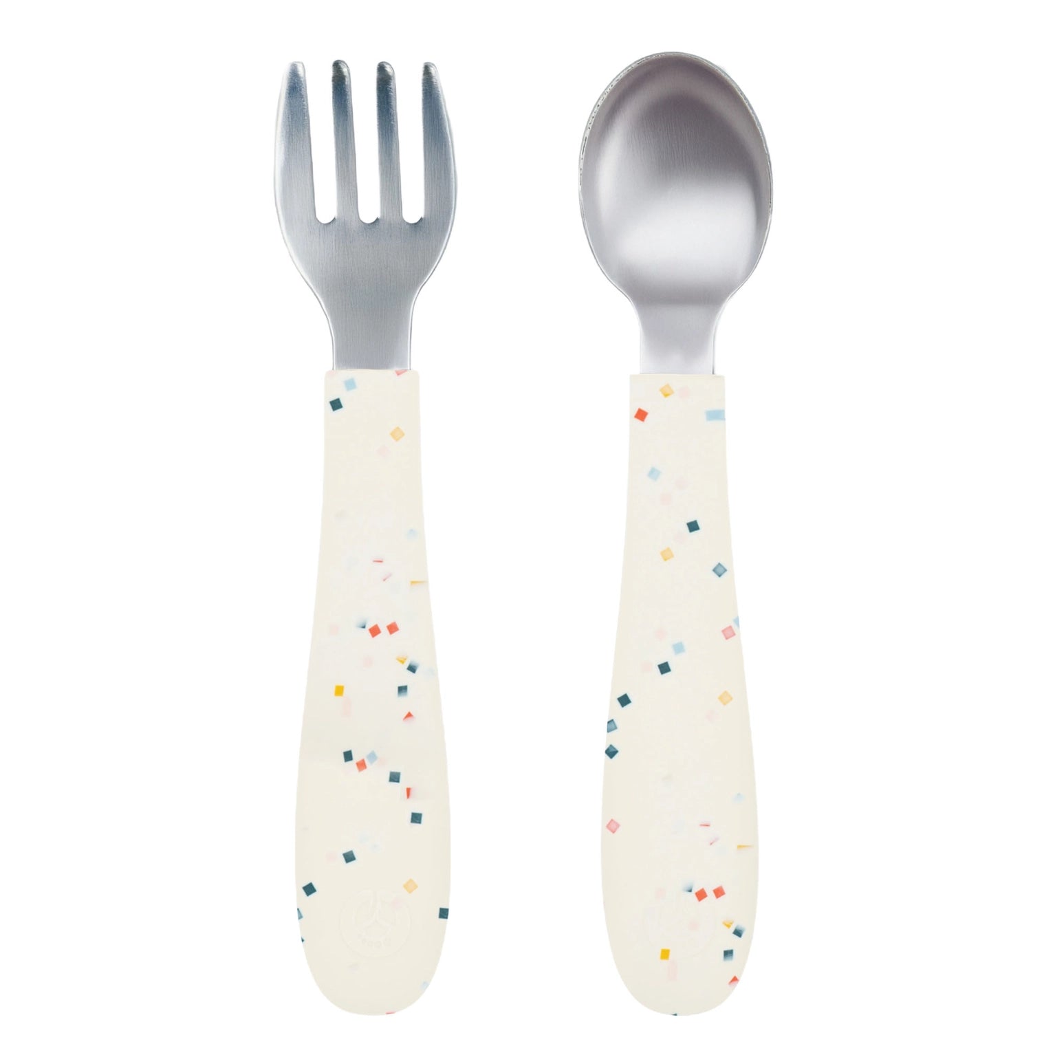 Stainless Steel Toddler Utensils - Confetti