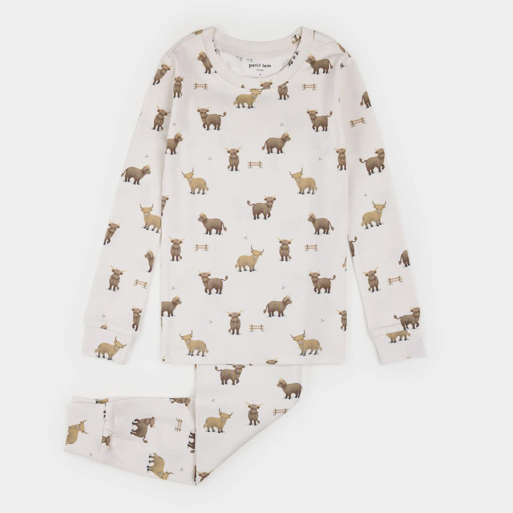 LunaKnit Highland Cows Pajama Set