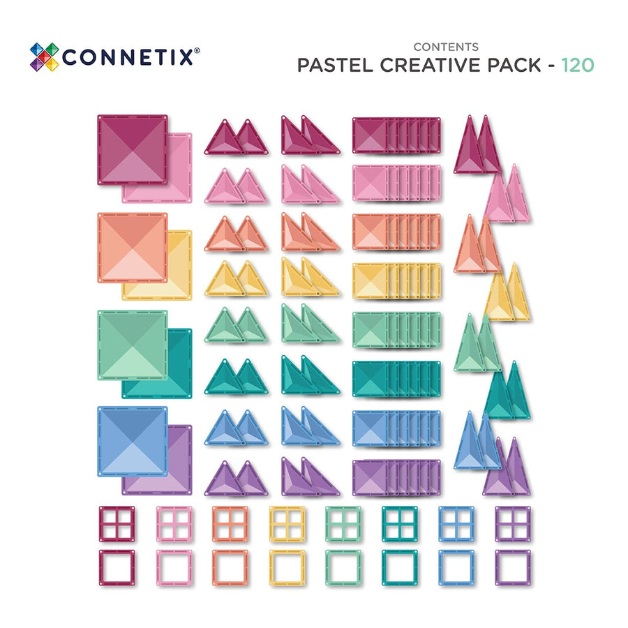 CONNETIX Pastel Creative Pack | 120 Pieces