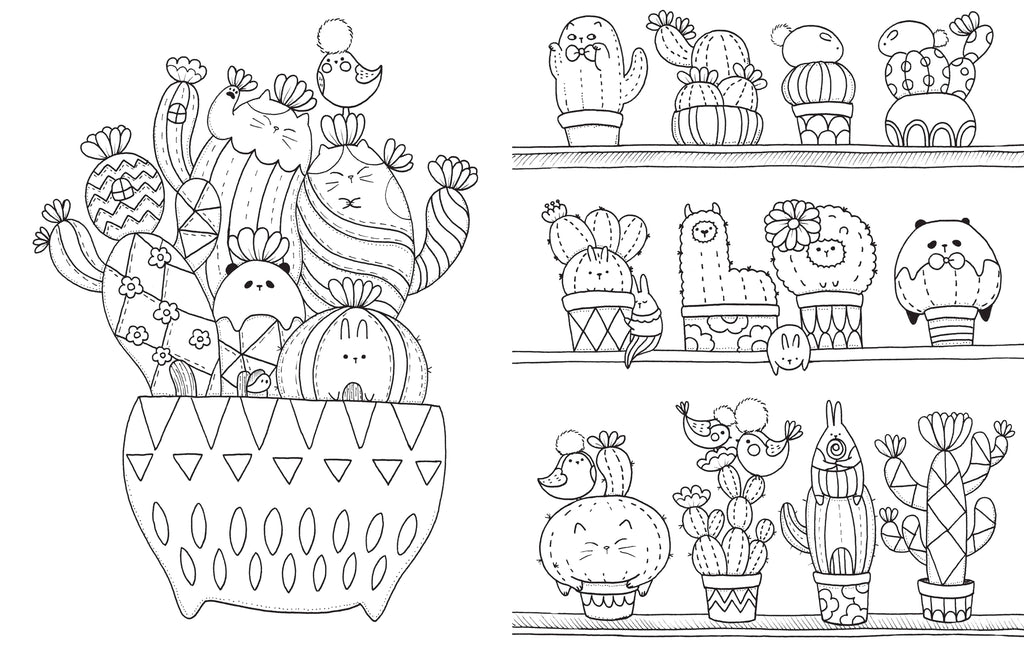 A Million Cute Animals Coloring Book