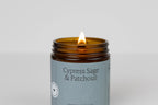 Cypress Sage & Patchouli Essential Oil Beeswax Jar Candle
