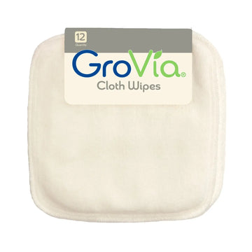 Reusable Cloth Wipes - White (12 pack)