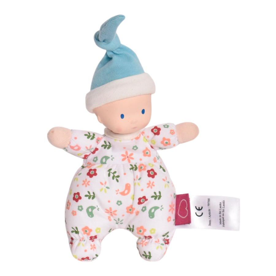Teal Hat Precious Natural Rubber Doll